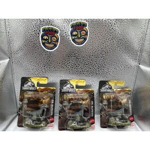 Mattel Jurassic Park World Dinosaur Micro Collection Velociraptor Blue Lot Of 3‎